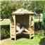 4ft X 4ft Stowe Pressure Treated Wooden Seat Corner Arbour