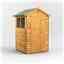 4ft x 4ft Overlap Apex Shed - Single Door - 2 Windows - 12mm Tongue and Groove Floor and Roof