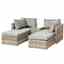 4 Seat Multi Setting Relaxer Deluxe Rattan Set With 2 Left Hand/ Right Hand Seats, 2 Ottoman Seats Including Cushions & 1 Side Table - Free Next Working Day Delivery (mon-Fri)
