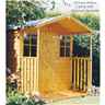 7ft X 9ft (2.05m X 2.61m) - Tongue & Groove - Apex Garden Shed - Veranda - 2 Windows - Single Door - 12mm Tongue And Groove Floor