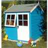 4ft X 4ft (1.19m X 1.19m) -  Stowe Playhouse - 12mm Tongue & Groove - 1 Opening Window - Single Door - Reverse Apex Roof