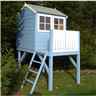 4ft X 6ft (1.19m X 1.82m) - Stowe Tower Playhouse - 12mm Tongue & Groove - 1 Opening Window - Single Door - Reverse Apex Roof