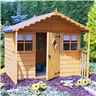 6ft X 5ft (1.79m X 1.19m) - Stowe Playhouse - 12mm Tongue & Groove - 2 Opening Windows - Single Door - Apex Roof