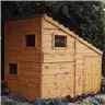 6ft X 4ft (1.79m X 1.19m) - Stowe Command Post Playhouse - 12mm Tongue & Groove - 3 Windows - Single Door - Pent Roof