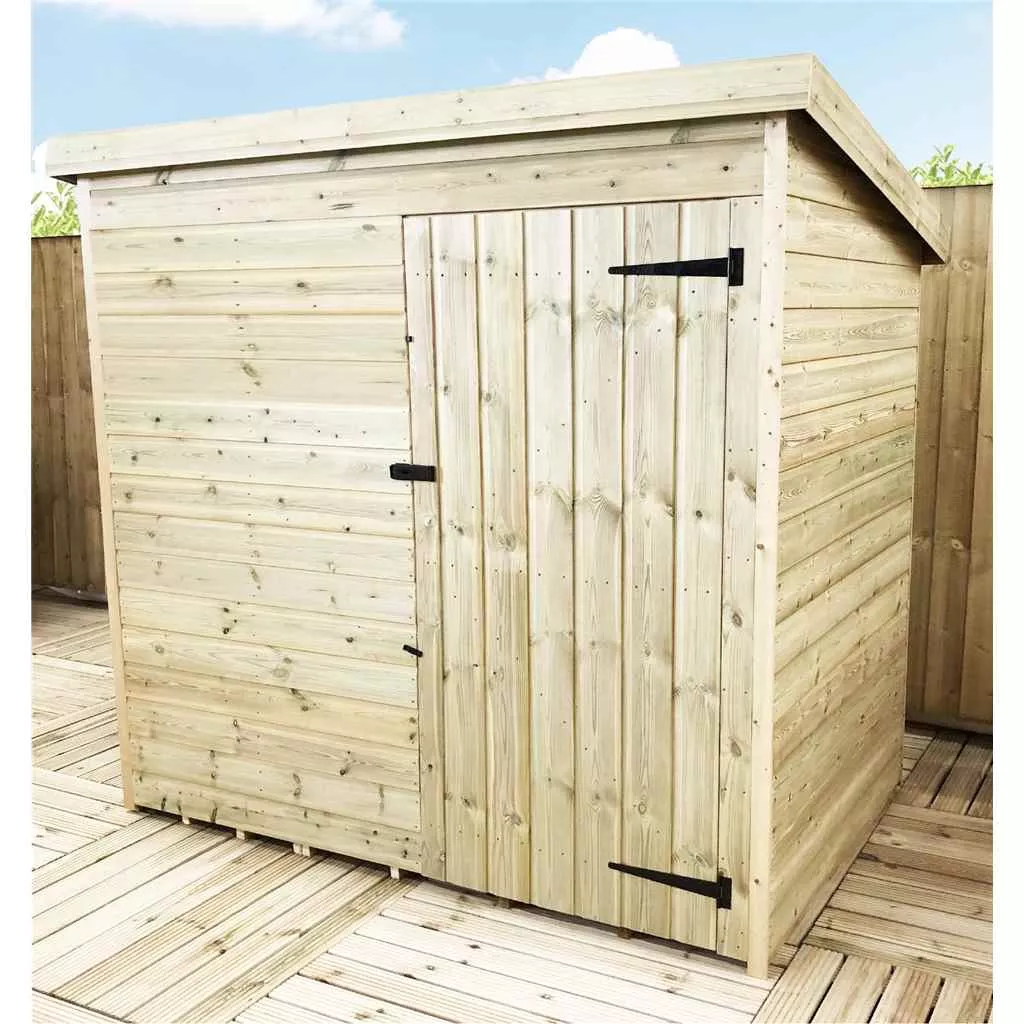 6 x 4 Windowless Pressure Treated T&G Pent Shed With Single Door product image