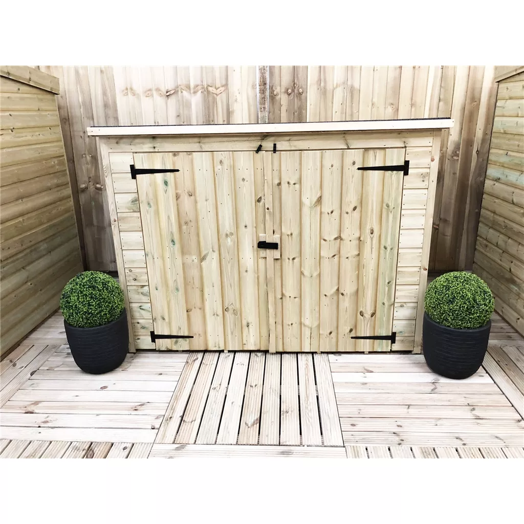 7 x 5 Pressure Treated T&G Bike Store With Double Doors