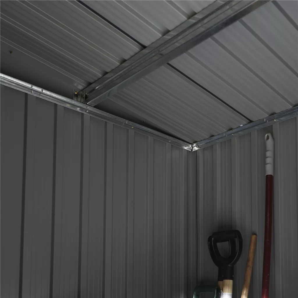 6 x 4 Double Door Metal Pent Shed – Dark Grey product image