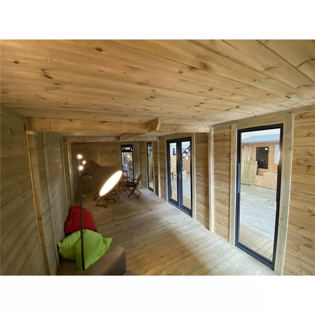 10 x 10 Executive Plus Insulated Garden Office – PVC French Doors & Windows product image