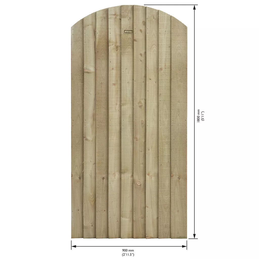 Cheshire Featheredge Arch Top Wooden Gate product image