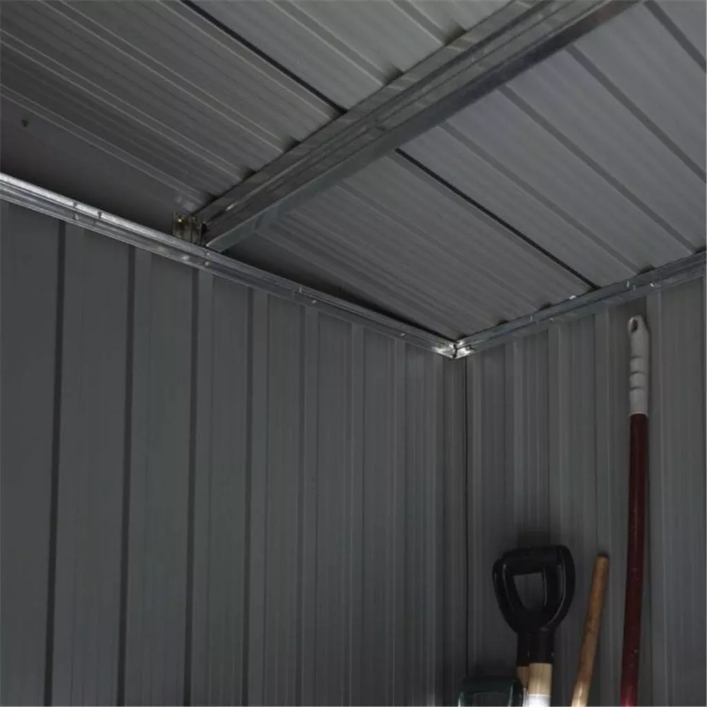 6 x 4 Deluxe Ironwood Metal Pent Shed – Single Door & Foundation Kit – Dark Grey product image